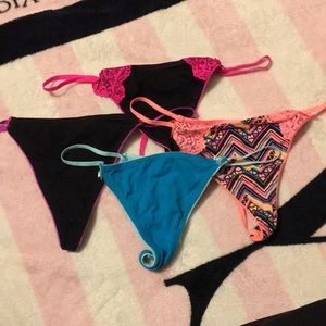 Bundle of 4 NWOT thongs.
